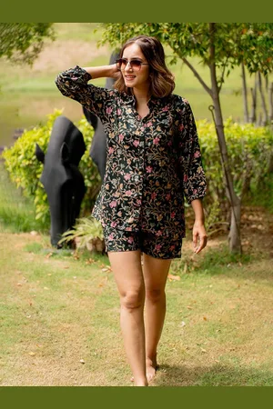 Kalini Printed Shirt Collar Co-Ords