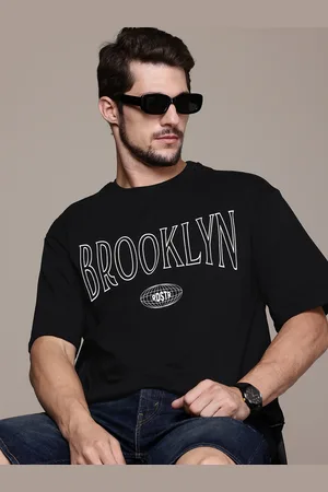 Roadster The Lifestyle Co. Men Typography Printed Relaxed Fit Pure Cotton T-shirt