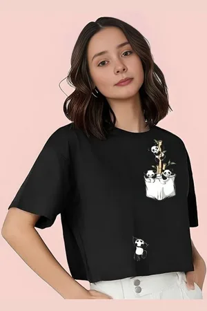 Elibolz Women Round Neck Graphic Printed Oversized T-shirt