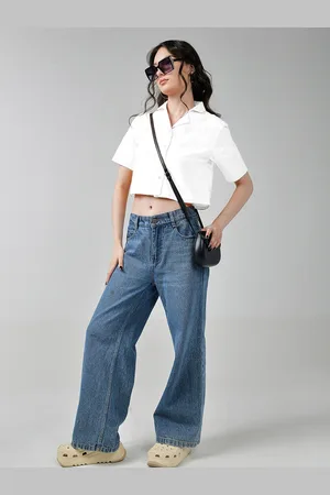 IZF Women Boxy Solid Casual Shirt