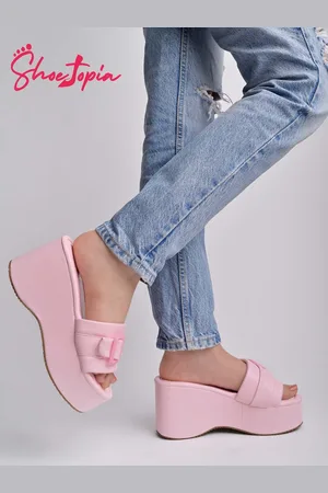 Shoetopia Girls Open Toe Platform Heels