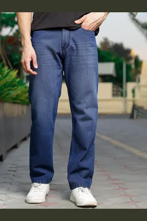 Ragzo Men Relaxed Fit Mid Rise Clean Look Cotton Jeans