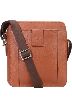 Hidesign Men Brown Solid Leather Messenger Bag