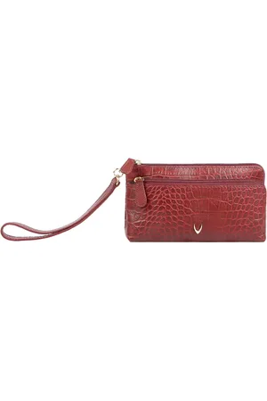 Hidesign Red Textured Leather Purse