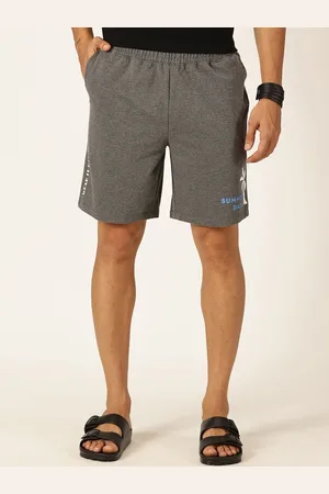 Mast & Harbour Men Charcoal Regular Fit Mid-Rise Outdoor Shorts