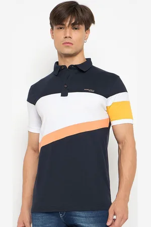 Duke Men Colourblocked Polo Collar T-shirt
