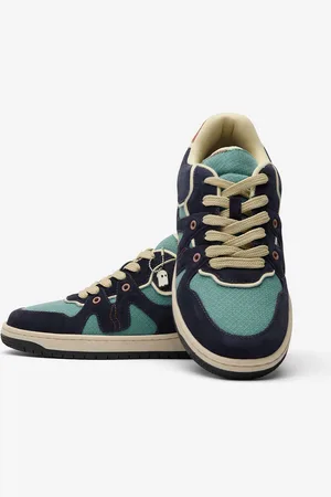 The Souled Store Men Woven Design Round Toe Comfort Insole Suede Sneakers
