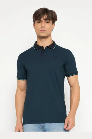 Duke Men Solid Polo Collar Applique T-shirt