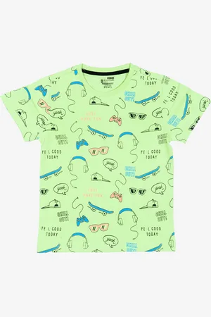 BodyCare Boys Conversational Printed Round Neck Cotton T-shirt