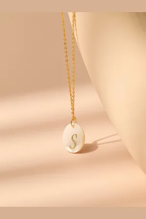 AQUASTREET 18K Gold-Plated Waterproof Antitarnish Letter S Initial Pendant Necklace
