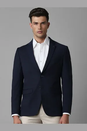 Louis Philippe Slim Fit Notched Lapel Single Breasted Formal Blazer