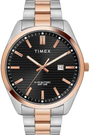 Timex Men Brass Dial & Stainless Steel Bracelet Style Straps Analogue Watch TWTG10410-JIT