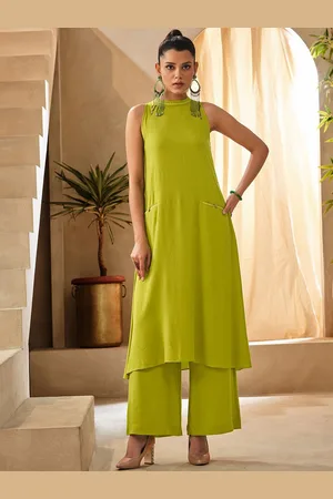 DRESOUL Sleeveless A-Line Kurta with Palazzos