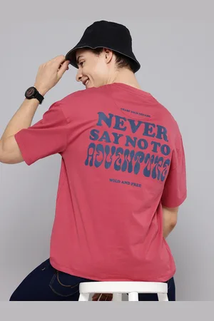 Aeropostale Men Typography Printed Drop-Shoulder Sleeves Pure Cotton T-shirt