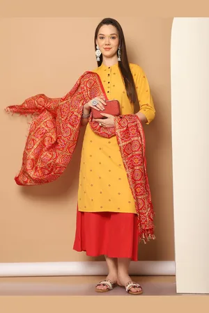 Jompers Women Regular Kurta with Palazzos & With Dupatta