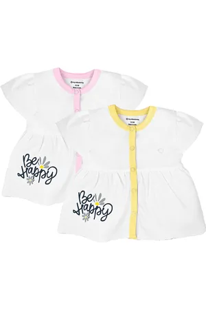 My Milestones Infant Girls Pack of 2 Print Tops