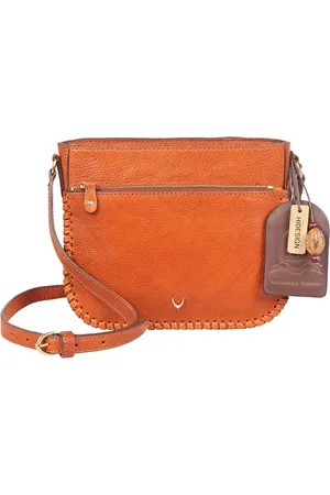 Hidesign Women Textured Leather Structured Sling Bag with Tasselled