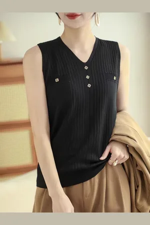 Stylecast Girls V-Neck Sleeveless Top