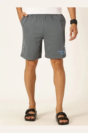 Mast & Harbour Grey Men Mid-Rise Shorts
