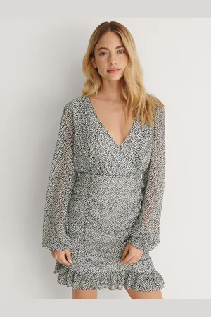 NA-KD White & Black Leopard Print Ruched Sheath Mini Dress