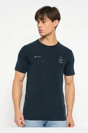 Duke Men Solid Round Neck Applique T-shirt