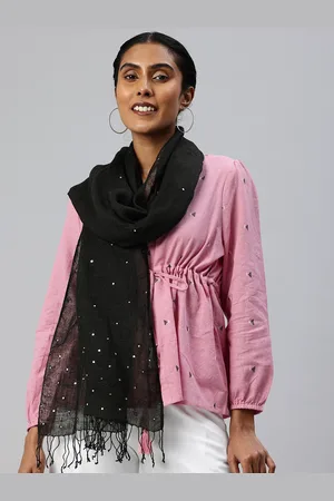 swatika Women Embroidered Linen Stole