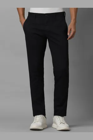 Louis Philippe Men Printed Super Slim Fit Chinos Trousers