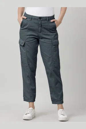 IVOC Women Panelled Cotton Cargo Trousers