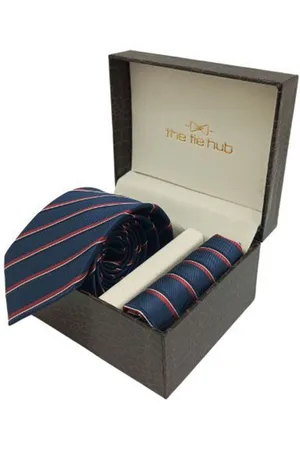 The Tie Hub Men Tie & Pocket Square Accessory Gift Set