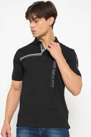 Duke Men Typography Printed Polo Collar T-shirt