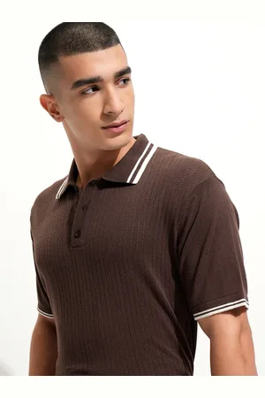 Highlander Men Relaxed Fit Half Sleeve Half Placket Polo Collar T-shirt