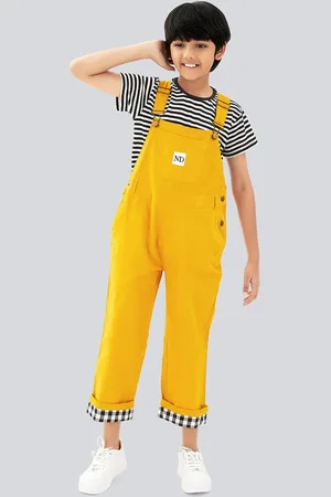 OLELÉ Boys Cotton Straight Fit Dungarees