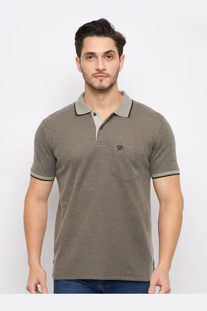 Duke Men Solid Polo Collar Pockets T-shirt