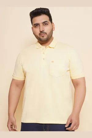 John Pride Men Solid Polo Collar Pockets Plus Size T-shirt