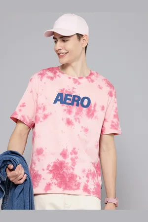 Aeropostale Tie & Dye Drop-Shoulder Sleeves Pure Cotton Relaxed Fit T-shirt