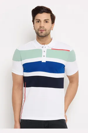 Duke Men Striped Polo Collar T-shirt
