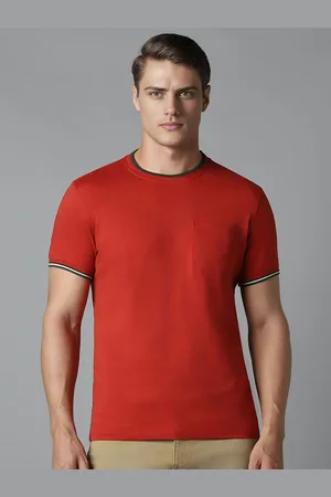 Louis Philippe Men Pockets Slim Fit Cotton T-shirt