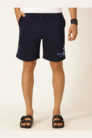 Mast & Harbour Navy Blue Men Mid-Rise Shorts