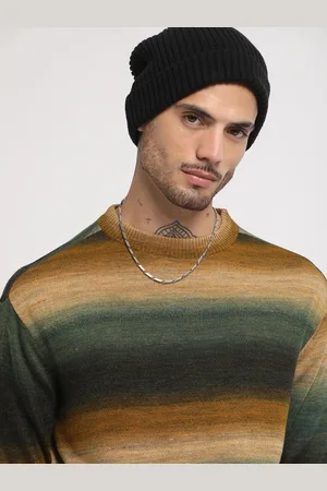 The Bear House Men Self Design Long Sleeves Slim Fit T-shirt