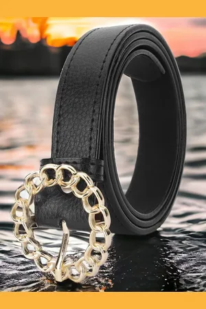 DressBerry Women Solid Tang Closure Formal Belt