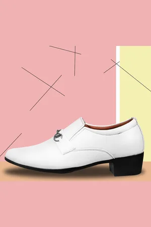 BXXY Men Textured Slip-Ons Elevator Mocassin Shoes