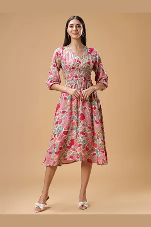 Bani Women Printed Fit & Flare Midi Dress