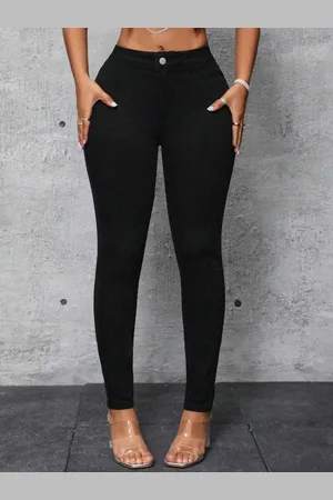 Broadstar Women Smart Skinny Fit Clean Look High-Rise Dark Shade Stretchable Jeans
