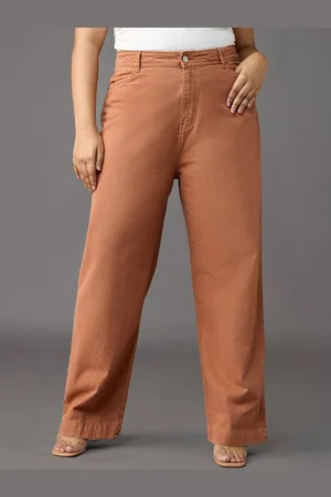 FREAKINS Women Straight Fit Clean Look Cotton High-Rise Jeans