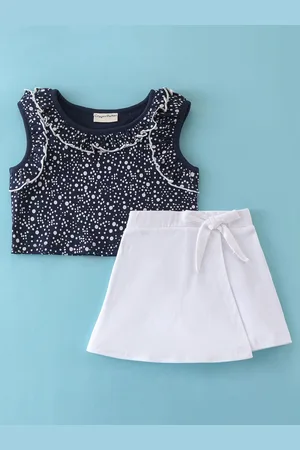 CrayonFlakes Girls Printed Top with Shorts