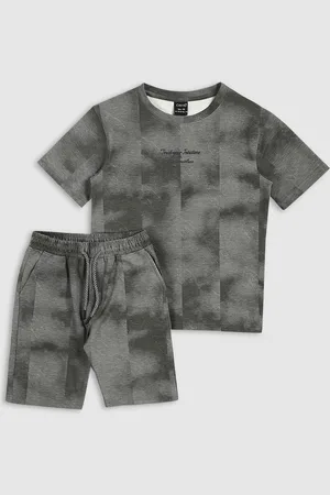CAVIO Boys Printed T-shirt with Shorts Regular Fit Half Sleeve Casual Clothing Set