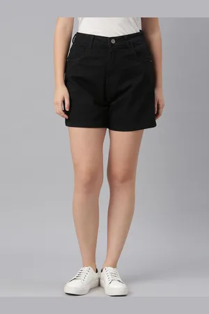 ZHEIA Women Relaxed Fit High-Rise Denim Shorts