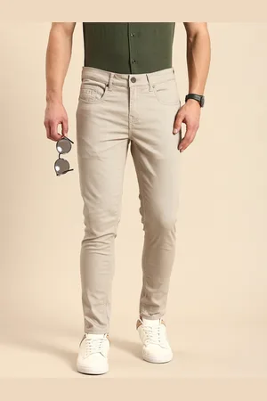 Being Human Men Printed Slim Fit Chinos Trousers