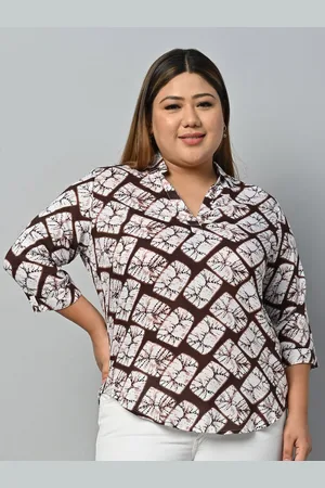Kalini Checked Roll-Up Sleeves Shirt Style Top