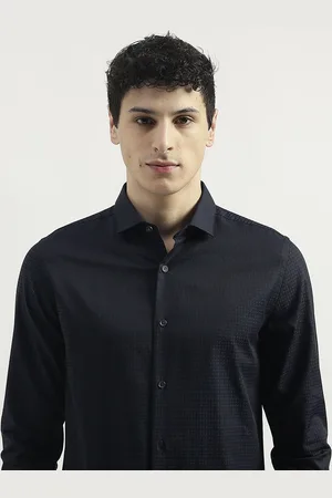 Benetton Men Solid Cotton Slim Fit Opaque Formal Shirt